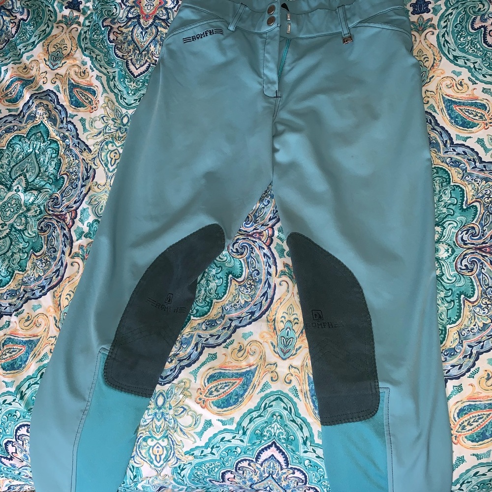 ROMFH Knee-Patch Blue Breeches Size 28R